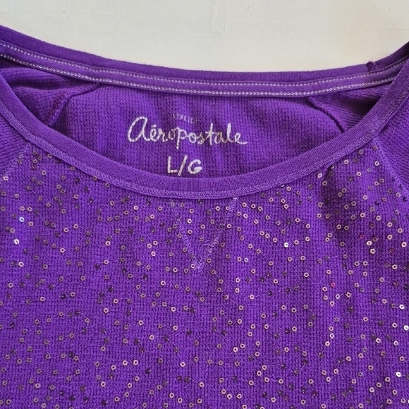 Aeropostale Purple Lightweight Knit Sweater - Picture 2 of 5